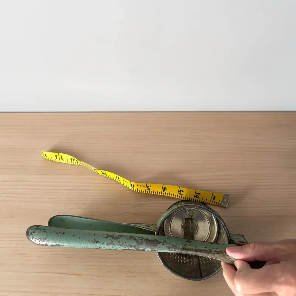 Vintage Potato Ricer Mint Green Painted Handle Rustic Farmhouse Kitchen Decor